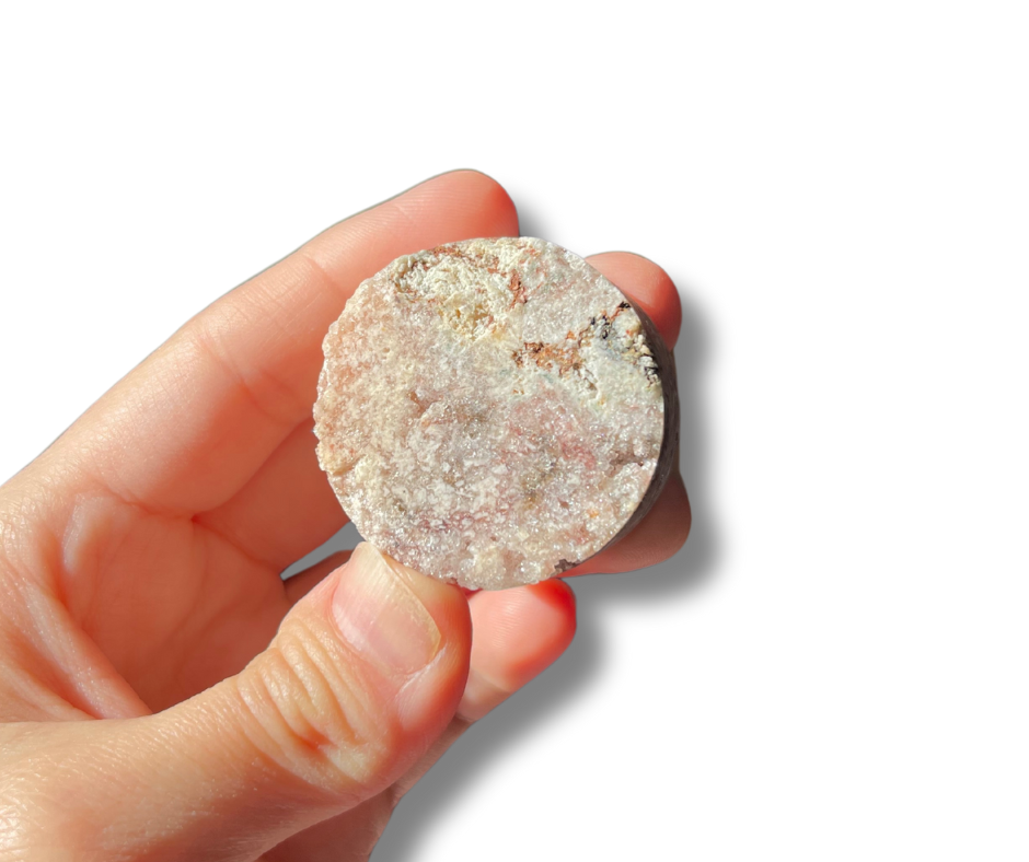 Druzy Pink Amethyst Disc E