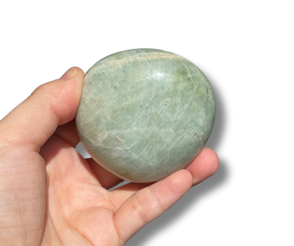 Large and Chunky Green Moonstone Palm D