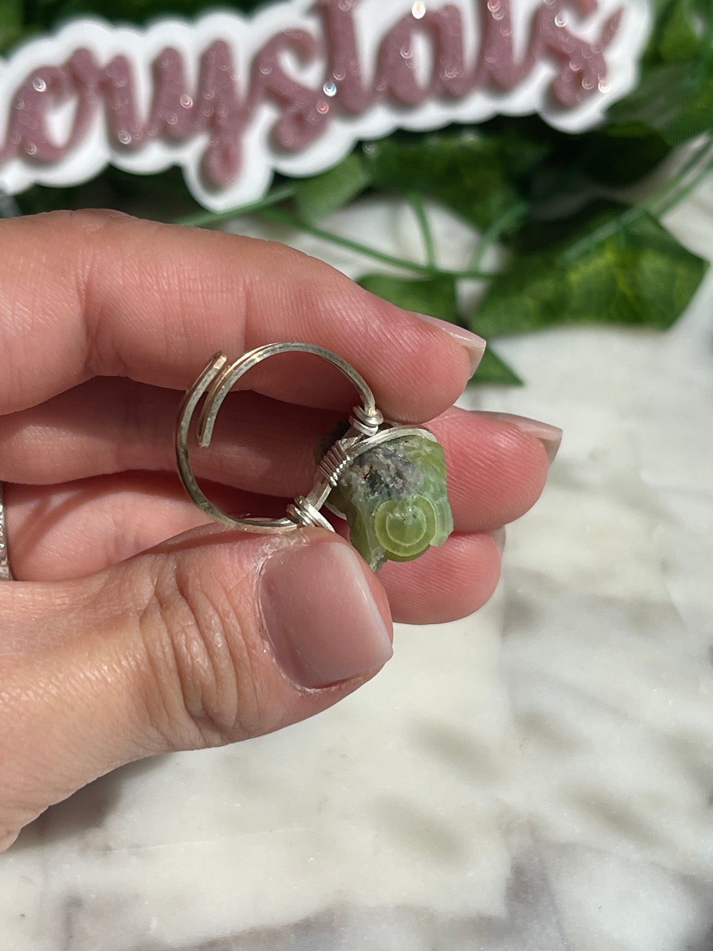 Hand Wrapped Crystal Rings