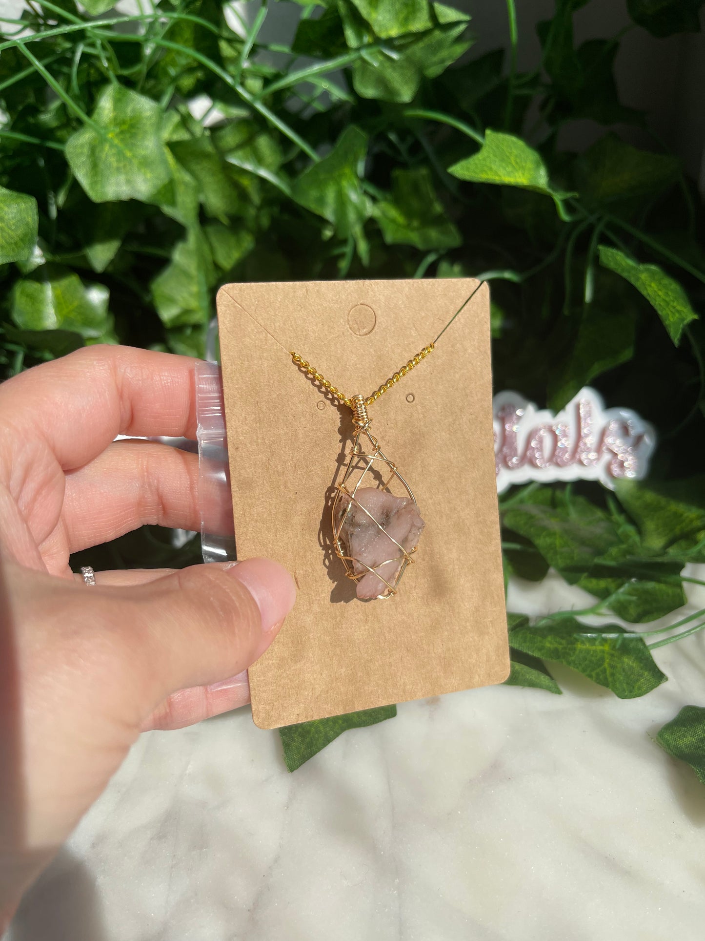 Hand Wrapped Crystal Necklaces