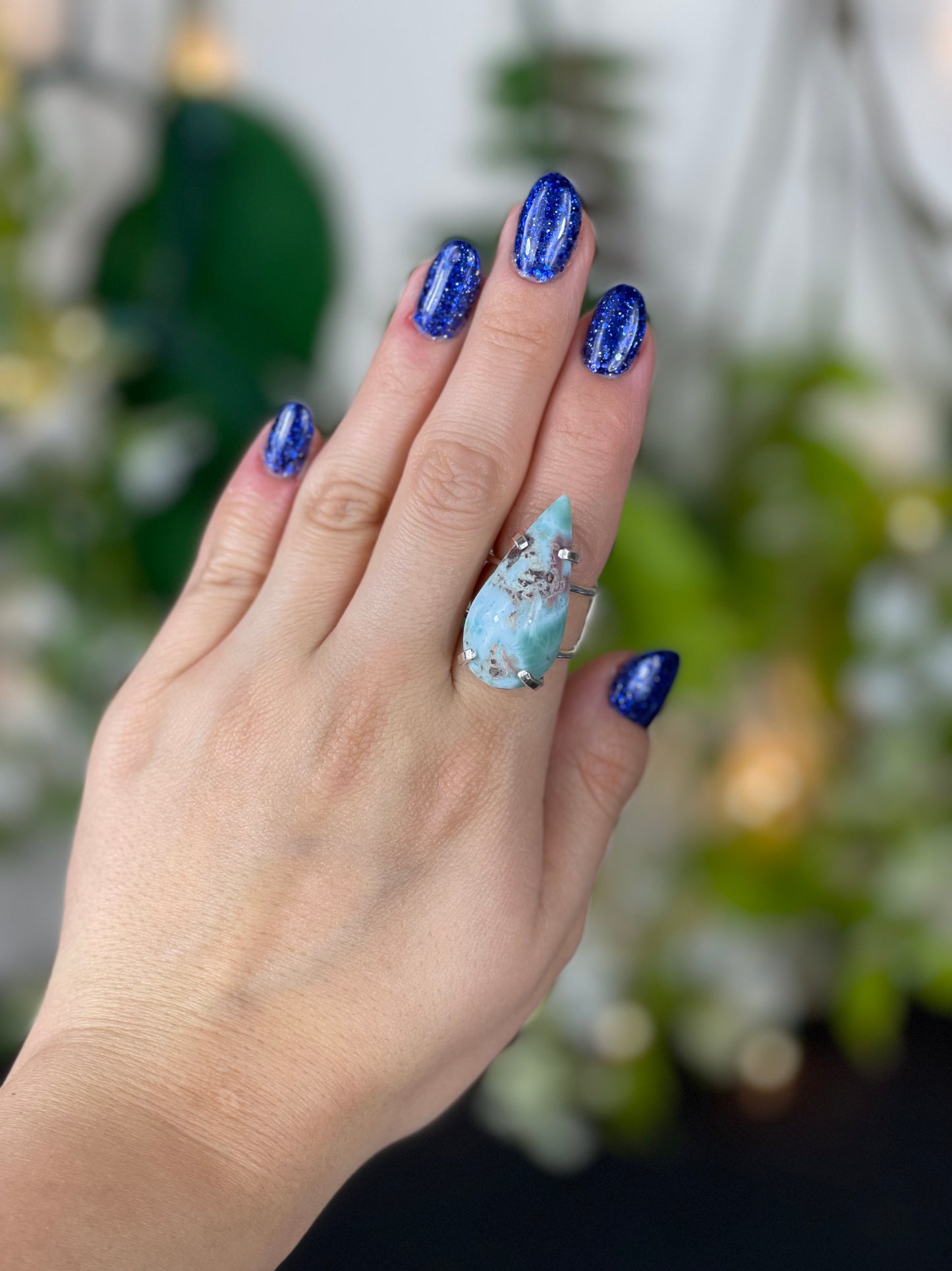 Larimar Adjustable Rings