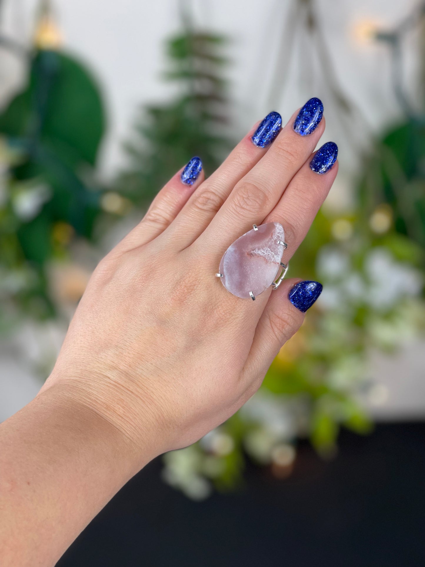 Pink Amethyst Adjustable Rings