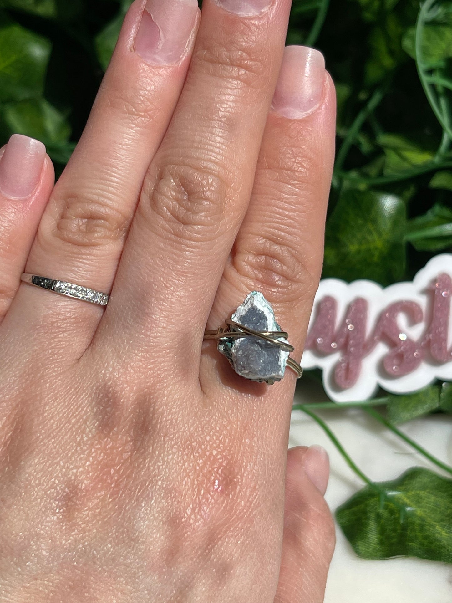 Hand Wrapped Crystal Rings